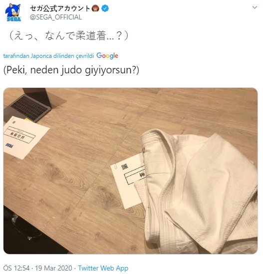 Sega Twitter paylaşımı