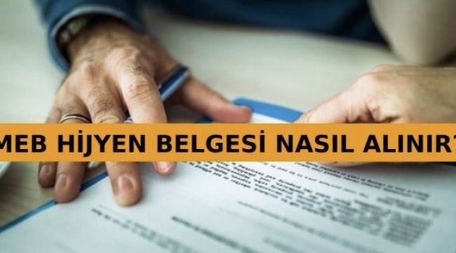 MEB Onaylı Hijyen Belgesi